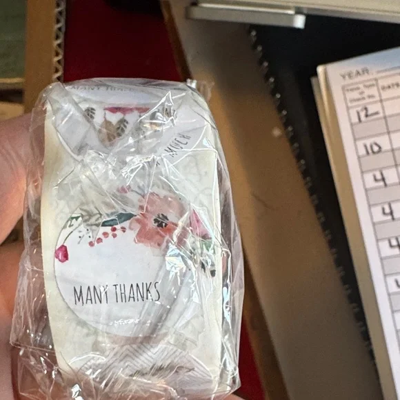 Floral Thank You Party Favor Stickers - Picture 3 of 5